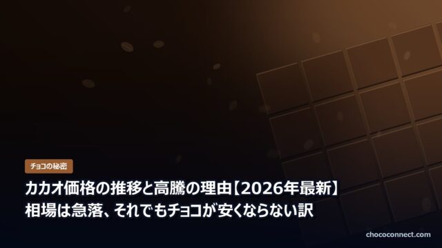 カカオ価格の推移と高騰の理由 2026年最新